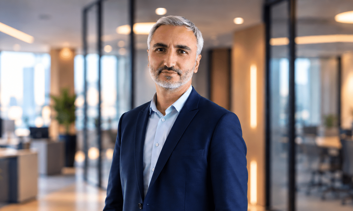 Portrait exécutif dans un bureau moderne