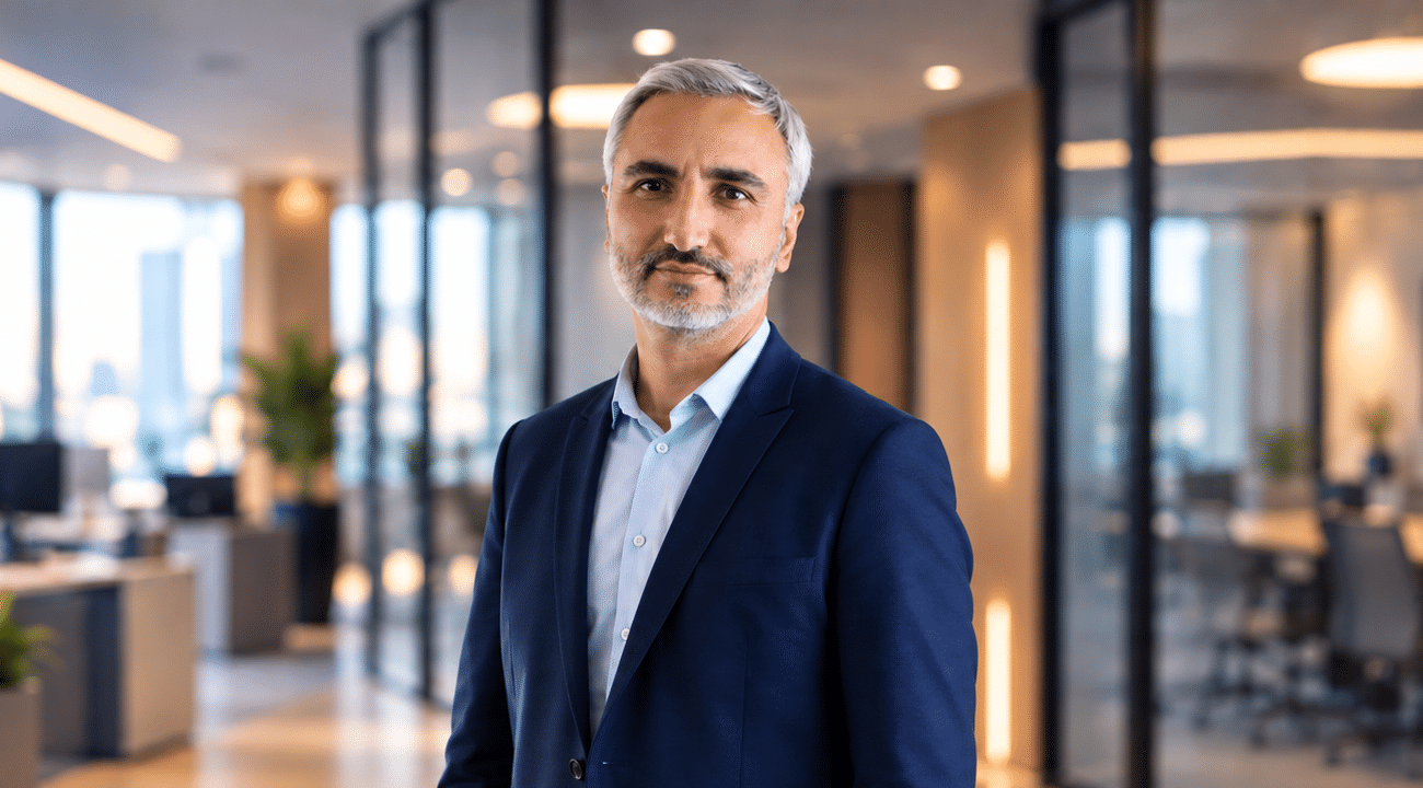 Portrait exécutif dans un bureau moderne